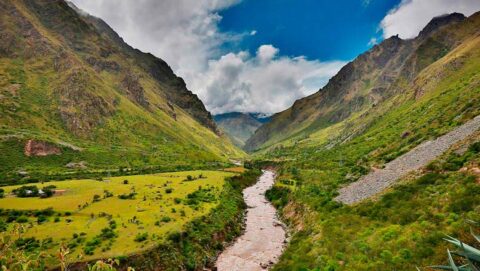 Urubamba river, nex to to the inca trail to Machu Picchu