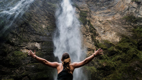 Gocta waterfall in Amazonas, Peru