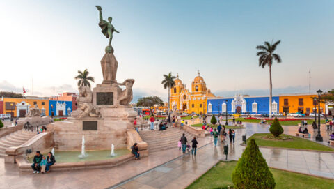 Trujillo main square in the Noth of Peru