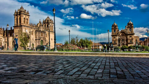 Cusco main square in the afternoon