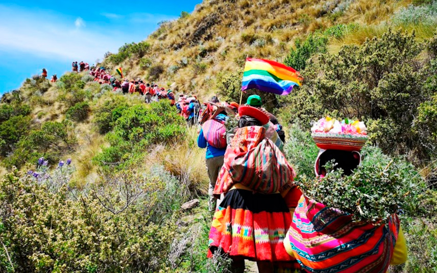 Reforestation campaign with local people
