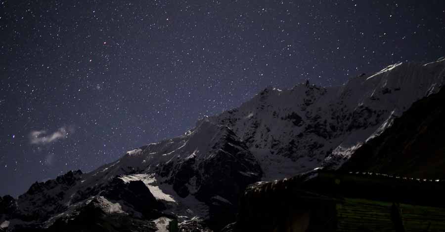 Salkantay mountain at night - Auri Peru