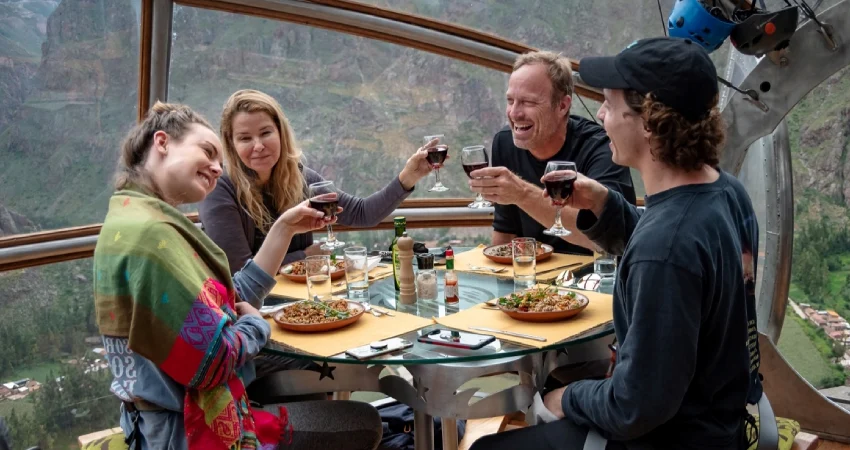 lunch at sky lodge sacred valley 1
