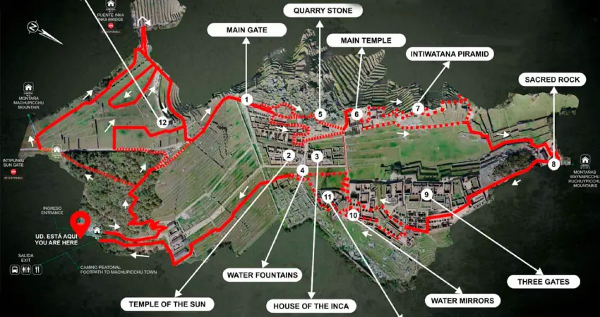 machu picchu circuit 2 map