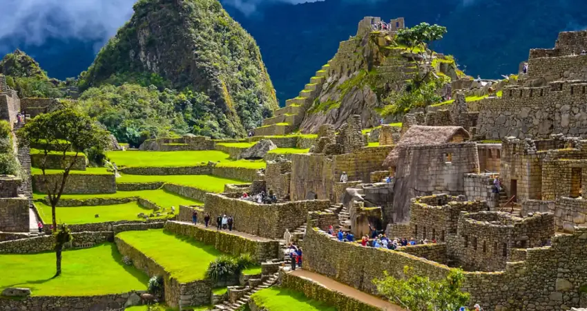 Ruins of Machu Picchu in Peru, showcasing ancient stone structures amidst lush green mountains on the Machu Picchu Circuit 3.