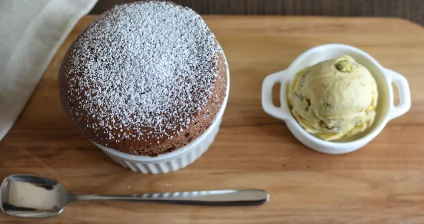 chicha restaurante cusco chocolate souffle with ice cream